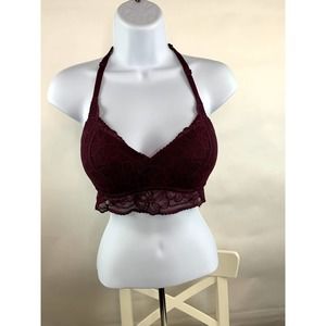 Victoria's Secret PINK Burgundy Red Pigeonnant Pushup Bra